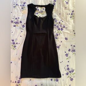 Jennifer Lopez Little Black Dress Bodycon with Gold